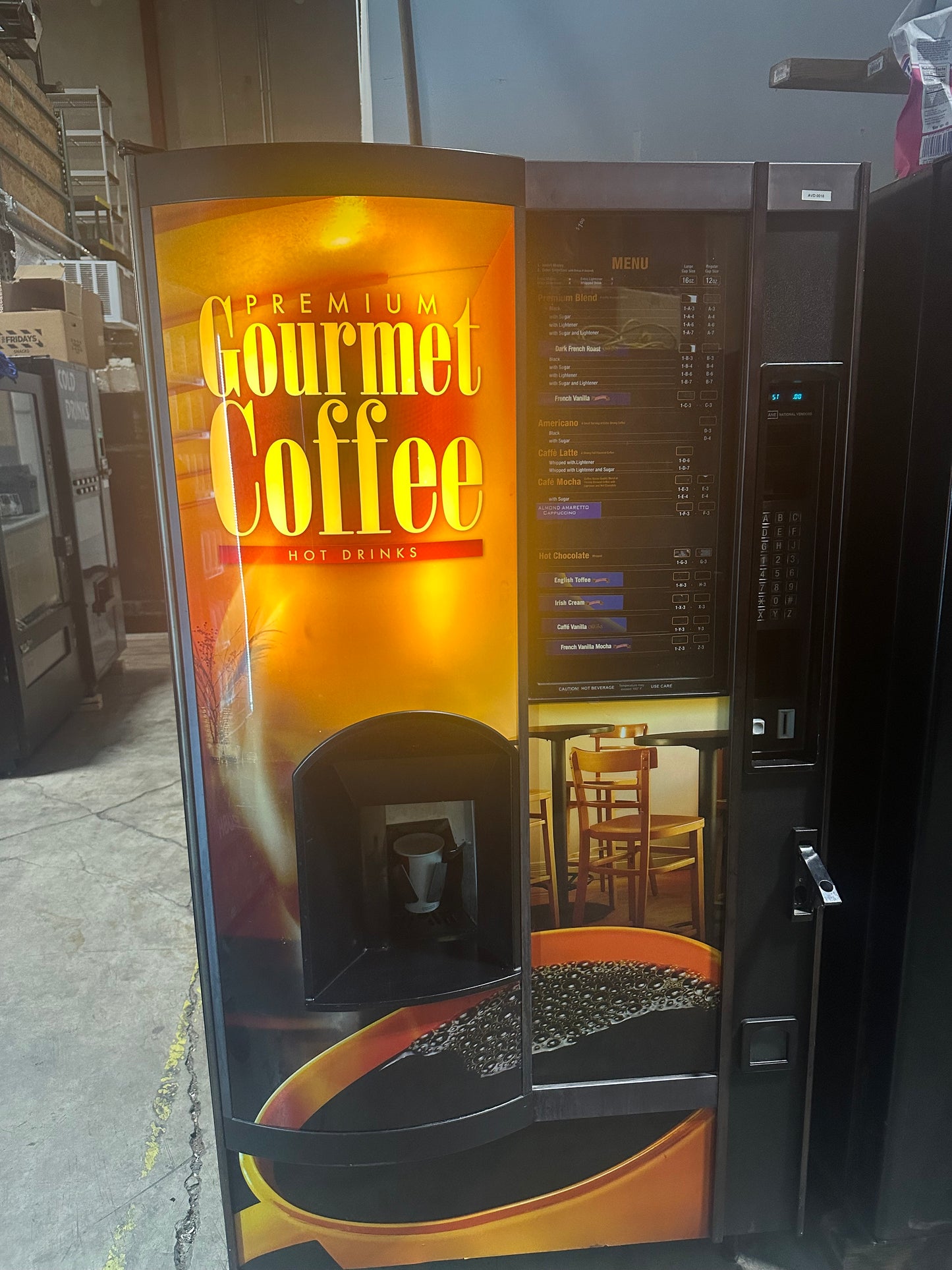 National 677D Coffee Vending Machine – Dual Cup Sizes, 2-Bean Grinder, Specialty Flavors