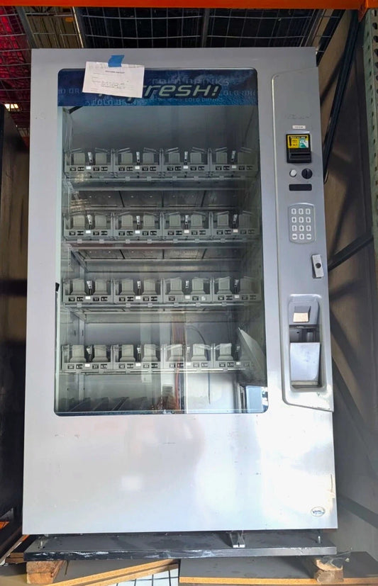 Vendo Vue 40 Glass-Front Beverage Vending Machine – Robotic Delivery, 40 Select