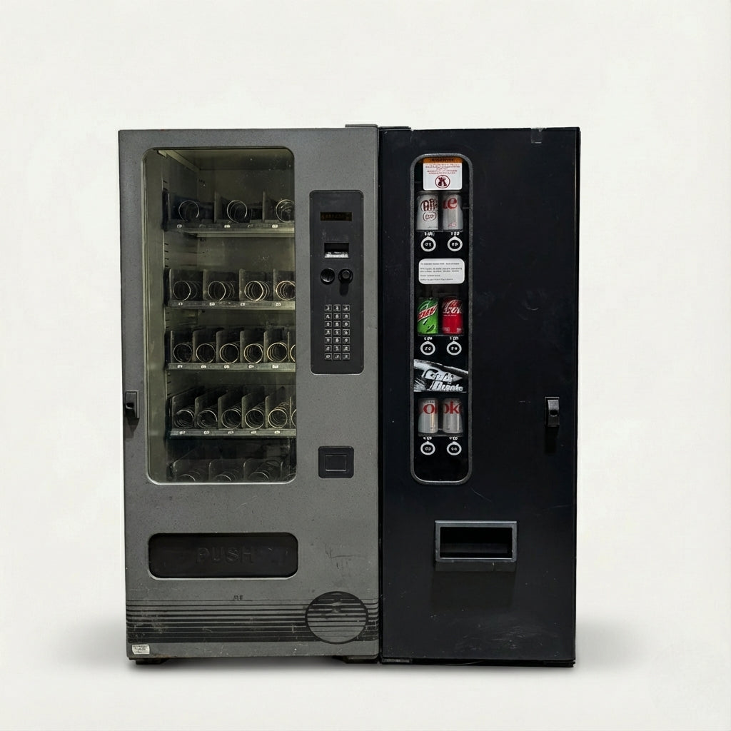 USI 3085 Snack Machine + USI 3038 Can/Bottle Satellite Combo (29 Selection)