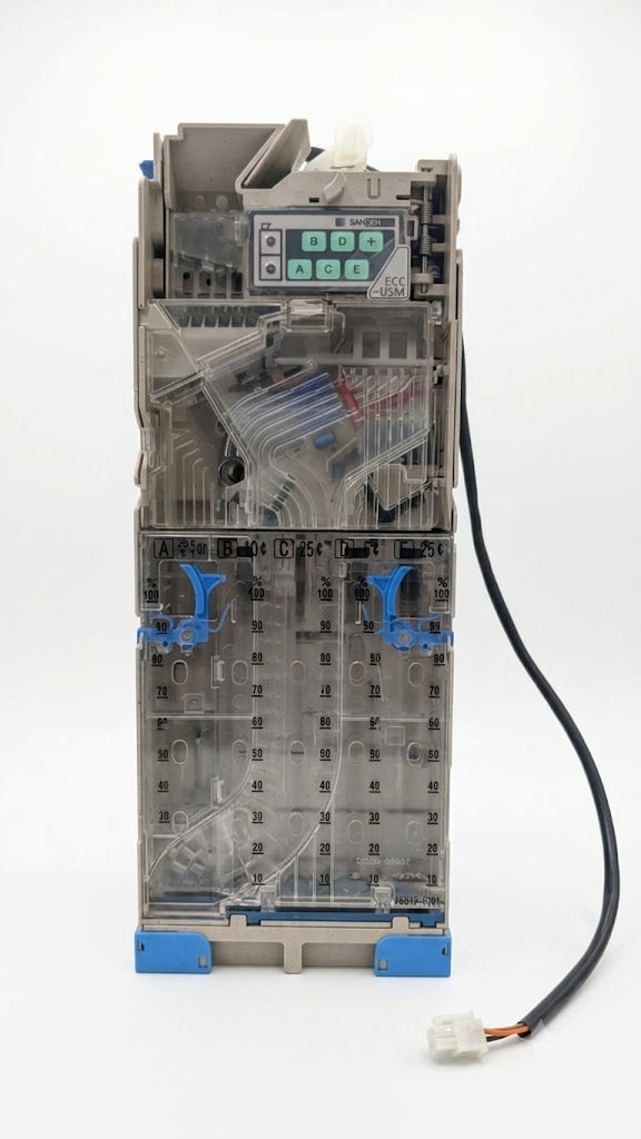 Sanden ECC-USM90B1 5 Tube MDB Coin Mech Changer Acceptor 24V