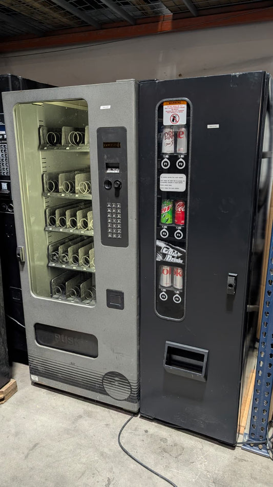 USI 3085 Snack Machine + USI 3038 Can/Bottle Satellite Combo (29 Selection)
