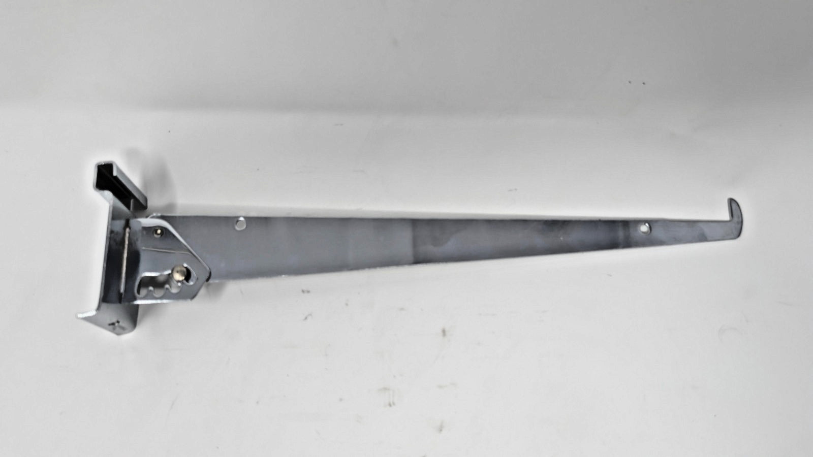 (2 pic) 12'L adjustable shelf Bracket for Slatwall provide 4 angles. polished