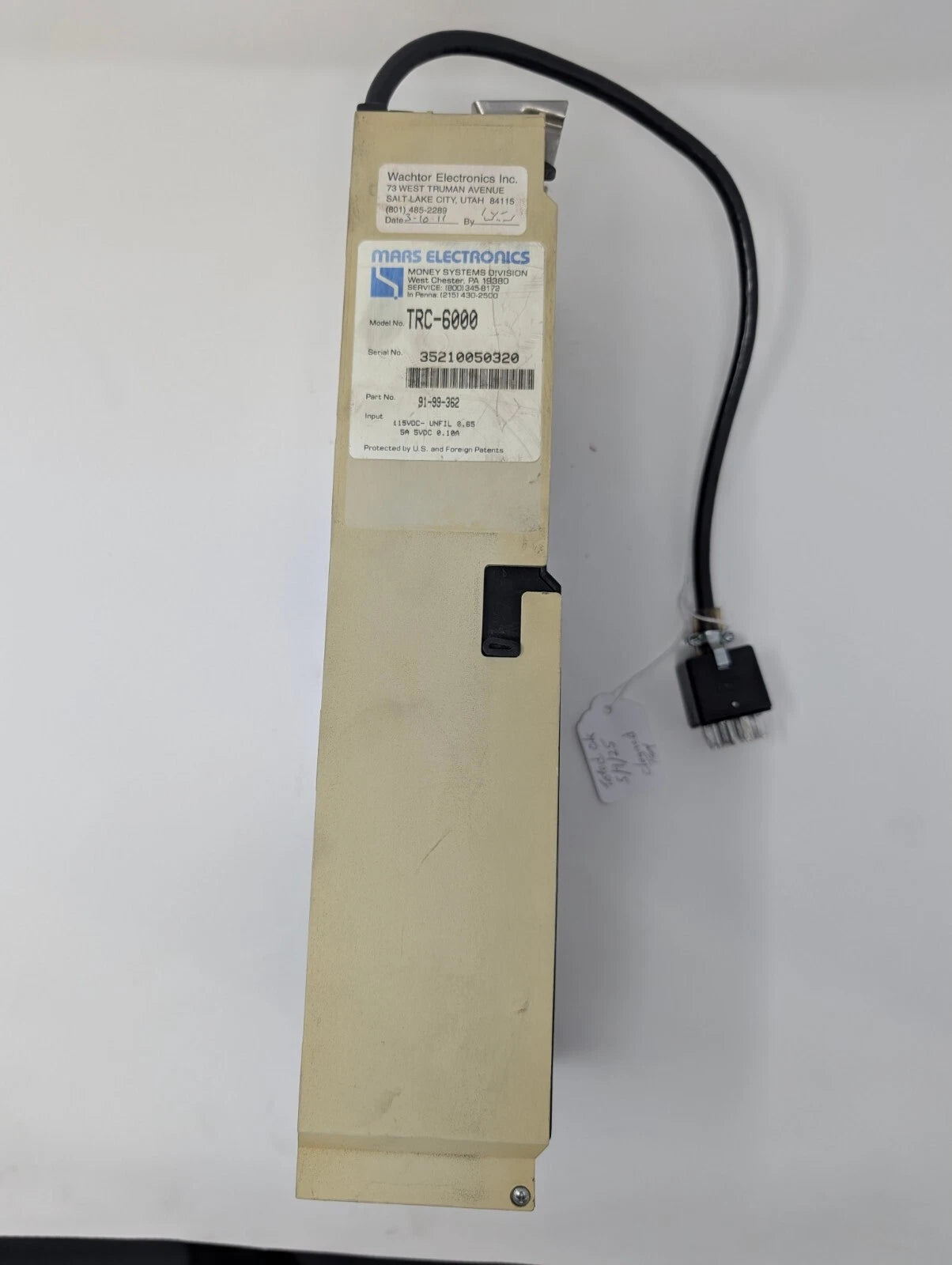 Mars TRC6000 COIN MECH 3 tube COIN changer ACCEPTOR 91-99-362