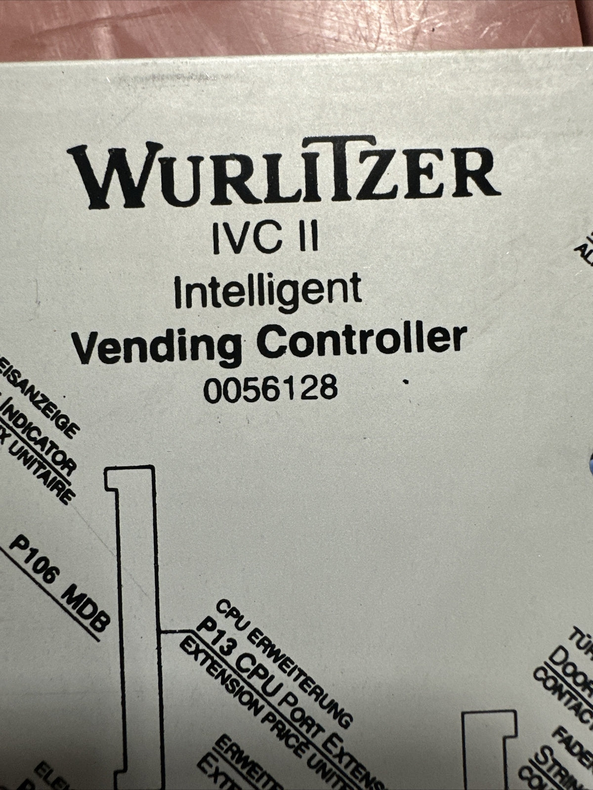 Wurlitzer 645 Snack Vending Machine Control Board